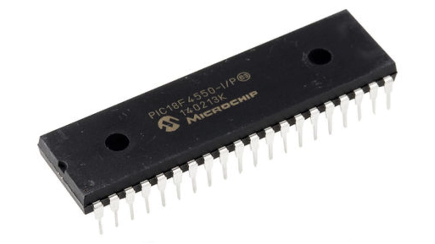 Mikrokontroler Microchip PIC18F PDIP 40-pinowy Otwór przezierny PIC 32 kB, 256 B 8bit CAN: 48MHz RAM:2,048 kB Ethernet:
