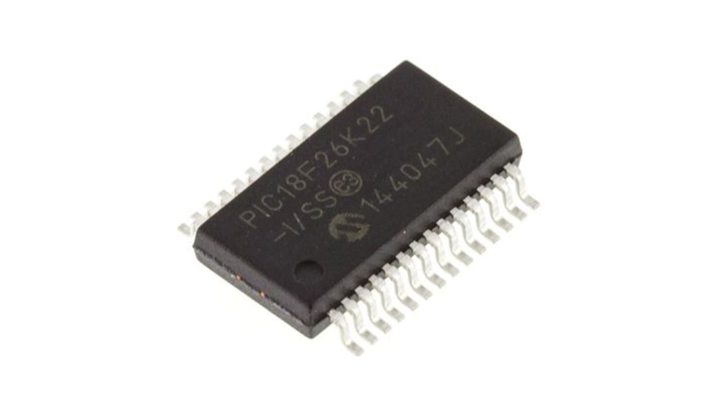 Microchip マイコン, PIC, 64MHz, 64 kB, フラッシュ, 28-Pin SSOP