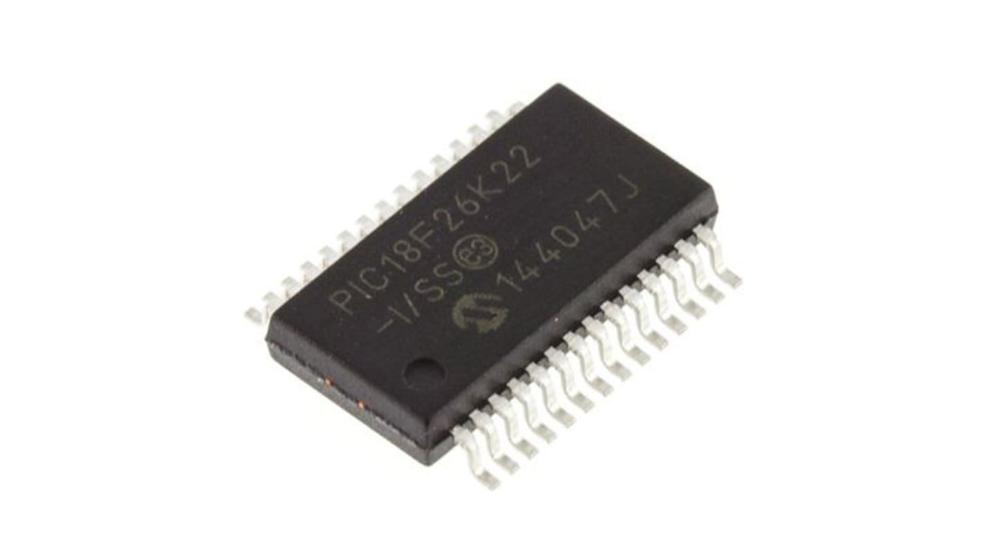 Microchip Mikrocontroller PIC18F PIC 8bit SMD 64 KB SSOP 28-Pin 64MHz 1024 kB, 3,896 kB RAM