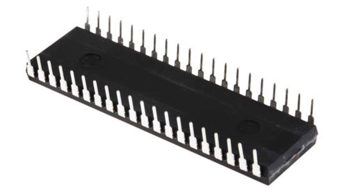 Mikrokontroler Microchip PIC18F PDIP 40-pinowy Otwór przezierny PIC 32 kB, 256 B 8bit CAN:1 40MHz RAM:1,536 kB