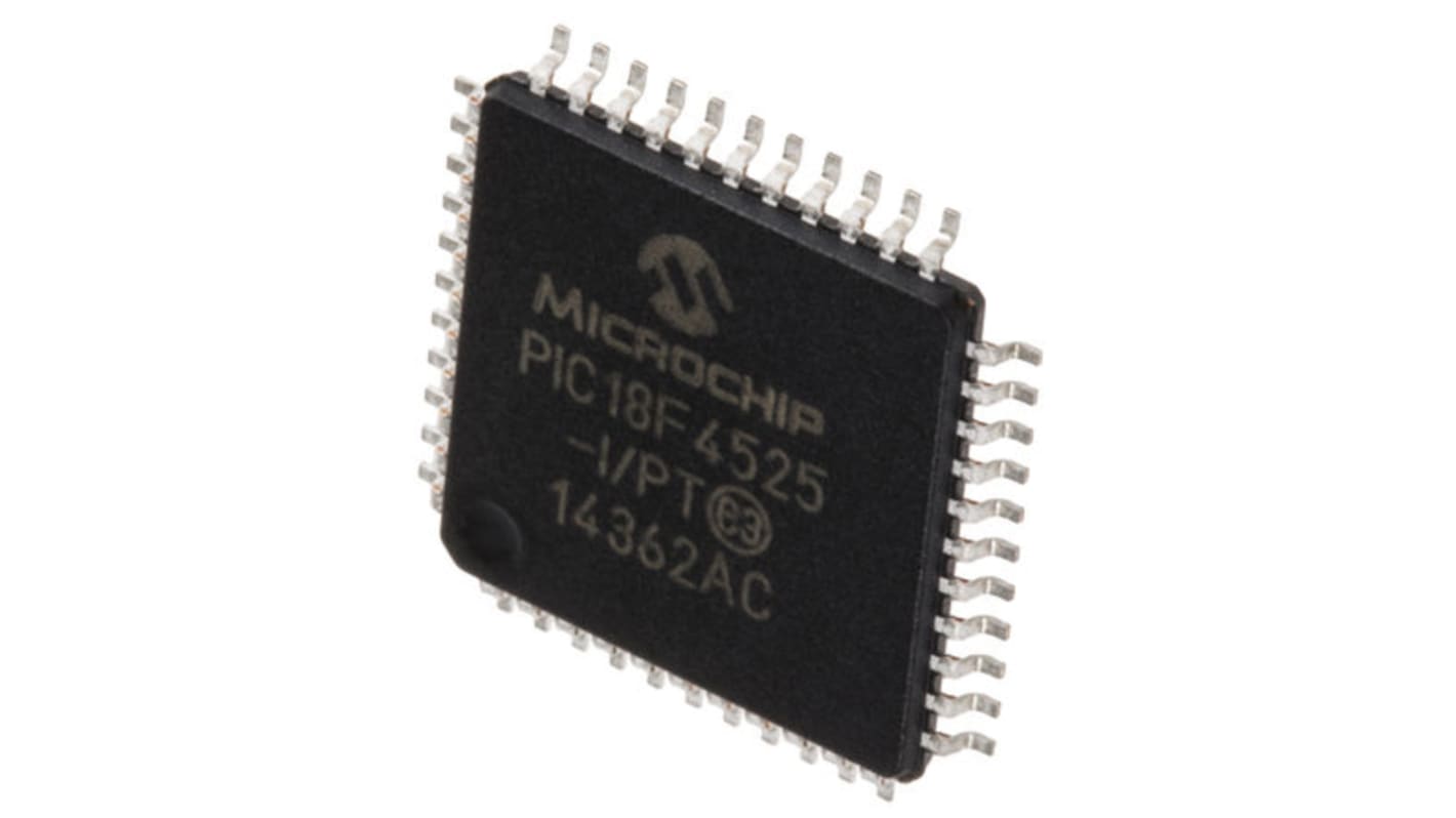 Mikrokontroler Microchip PIC18F TQFP 44-pinowy Montaż powierzchniowy PIC 1,024 kB, 48 kB 8bit CAN: 40MHz RAM:3,986 kB