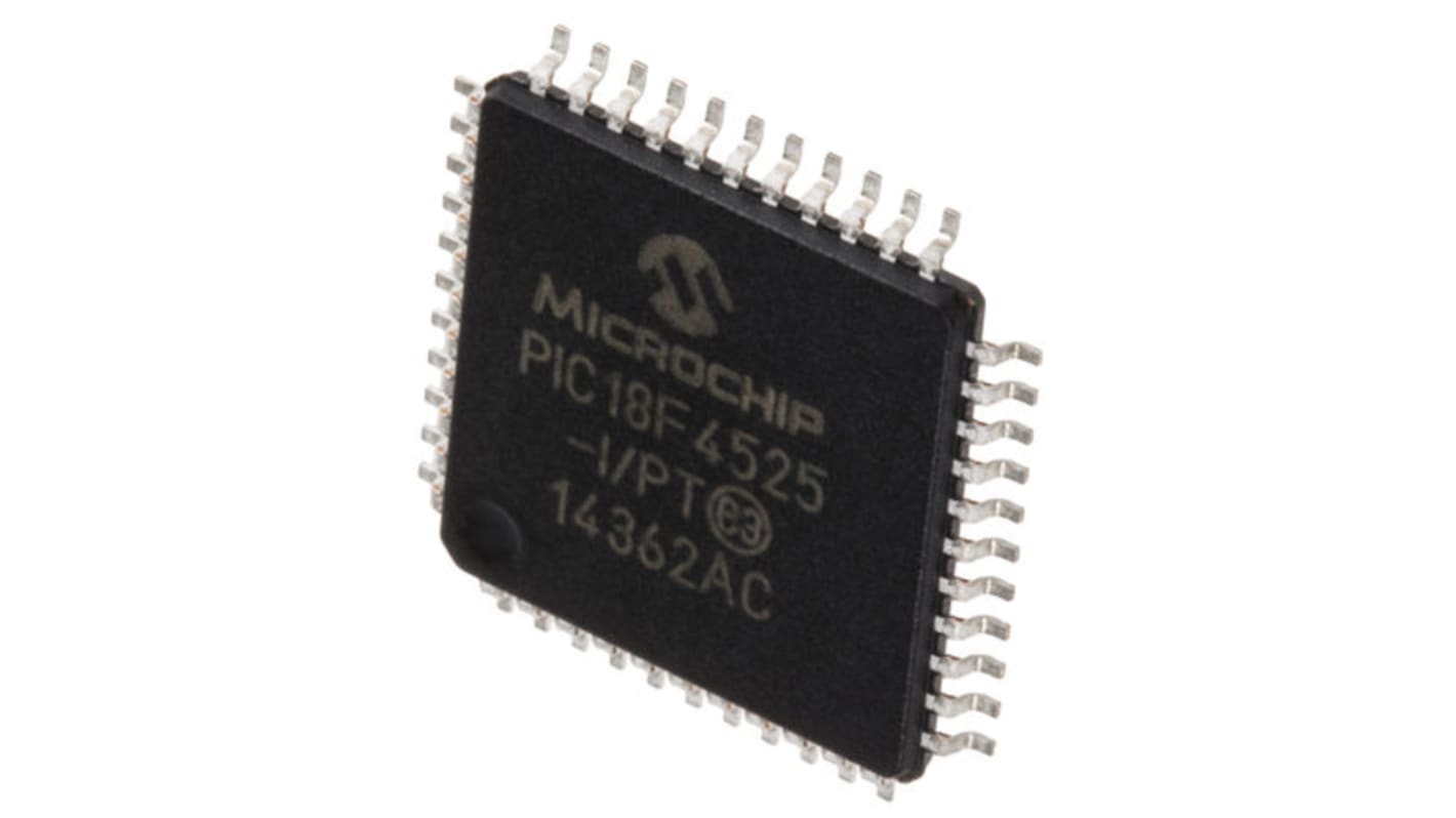 Microchip PIC18F4525-I/PT, 8bit PIC Microcontroller, PIC18F, 40MHz, 1.024 kB, 48 kB Flash, 44-Pin TQFP