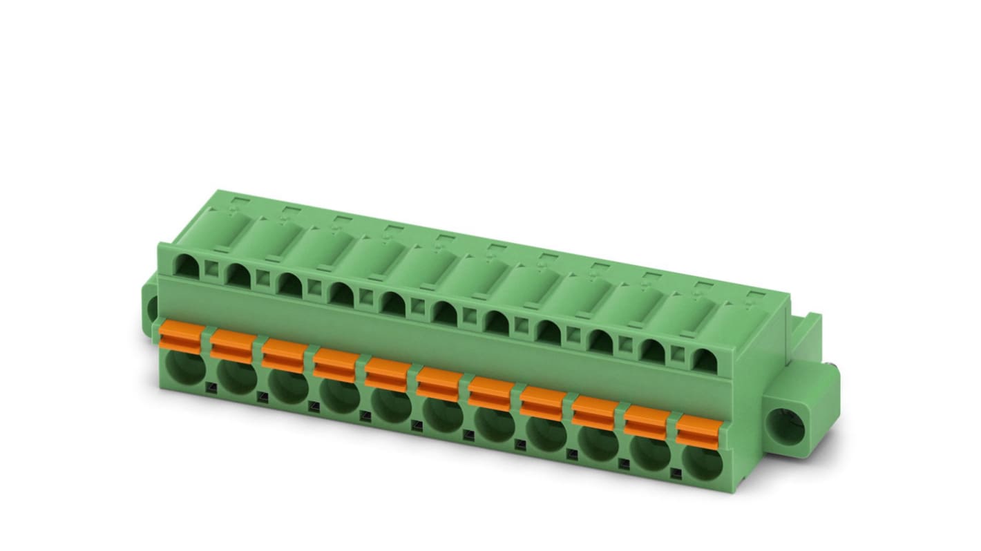 Phoenix Contact, 5.08mm Pitch, FKC 2.5/11-STF-5.08, 11 Way, Pluggable Terminal Block, Plug, Spring Cage Termination,