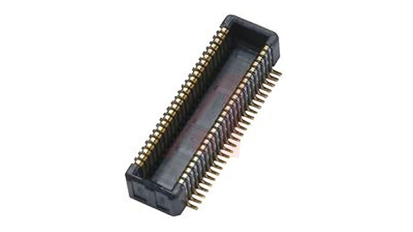 KYOCERA AVX 5846 Series Right Angle Surface Mount PCB Header, 50-Contact, 2-Row, 0.4mm Pitch, Screw, Solder Termination