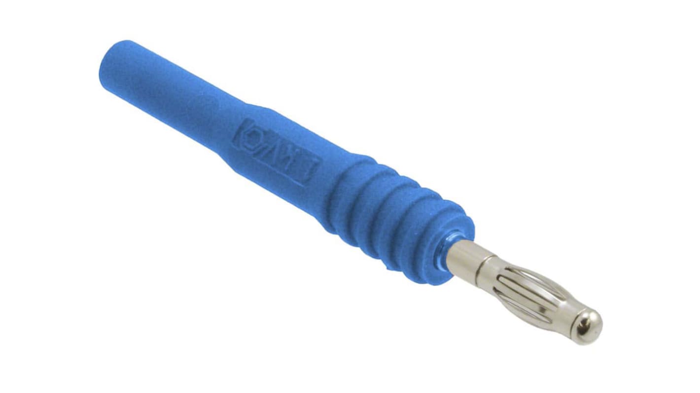 Mueller Electric Blue, Female to Male Test Connector Adapter With Beryllium Copper (Spring), Brass (Body) contacts and