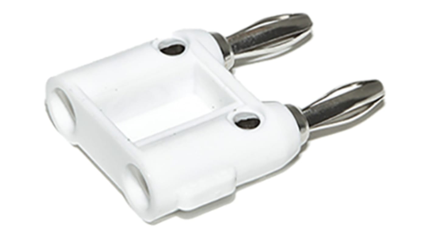 Connettore a banana Mueller Electric, Maschio, Bianco, 15A, 4 mm