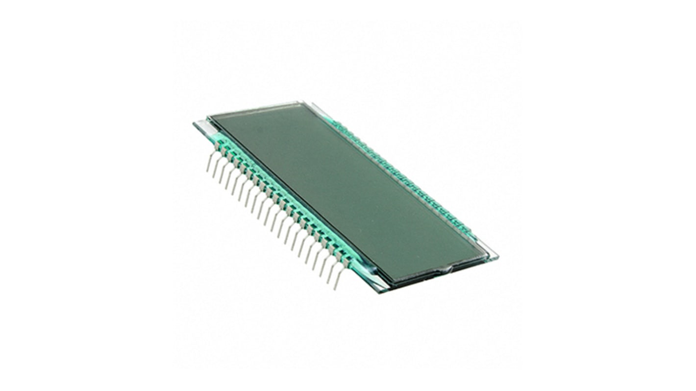 Lumex LCD-S401C71TR 7-Segment LCD Display Grey, 1 Row by 4 Characters, Reflective