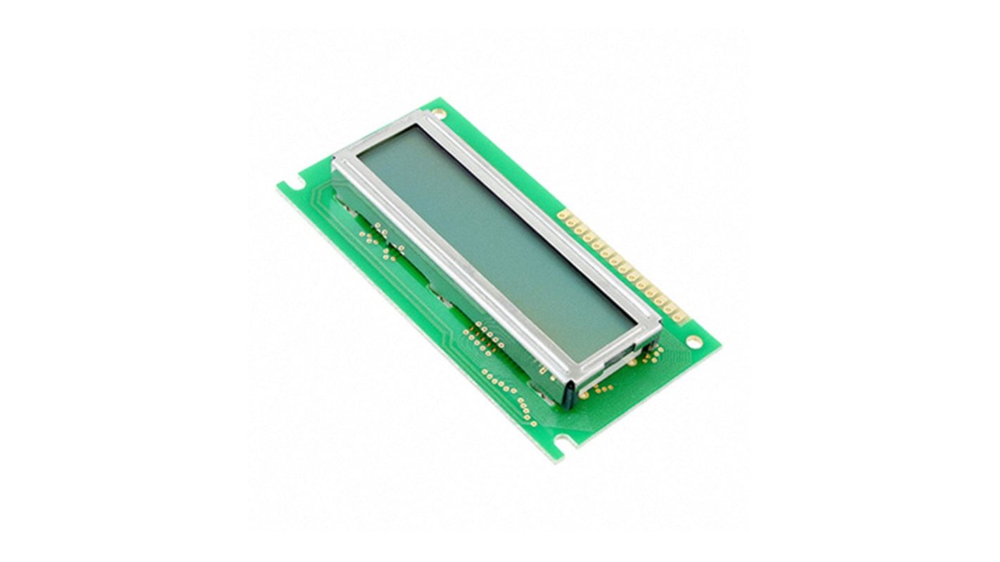 Lumex LCM-S01602DSF/B Alphanumeric LCD Display, 2 Rows by 16 Characters, Transflective