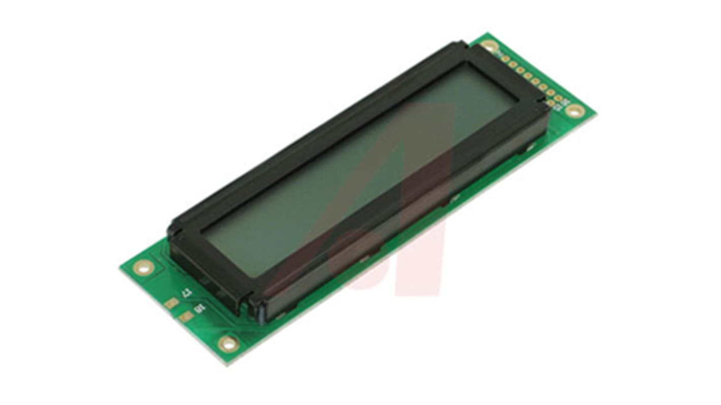 Lumex LCR-U02002DSF-WH Alphanumeric LCD Display, White on Grey, 2 Rows by 20 Characters, Transflective