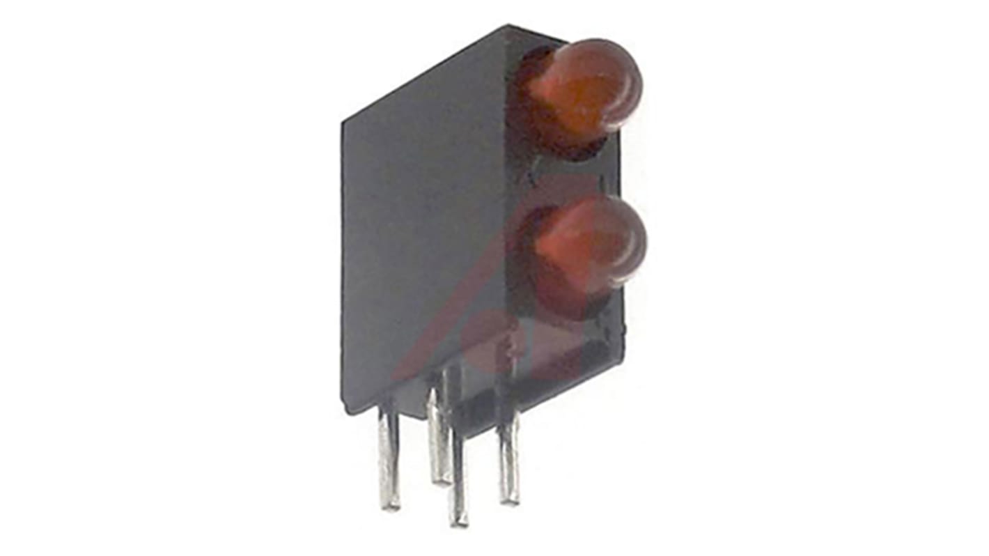 Lumex SSF-LXH240IID, Red PCB LED Indicator, 2 LEDs, Through Hole