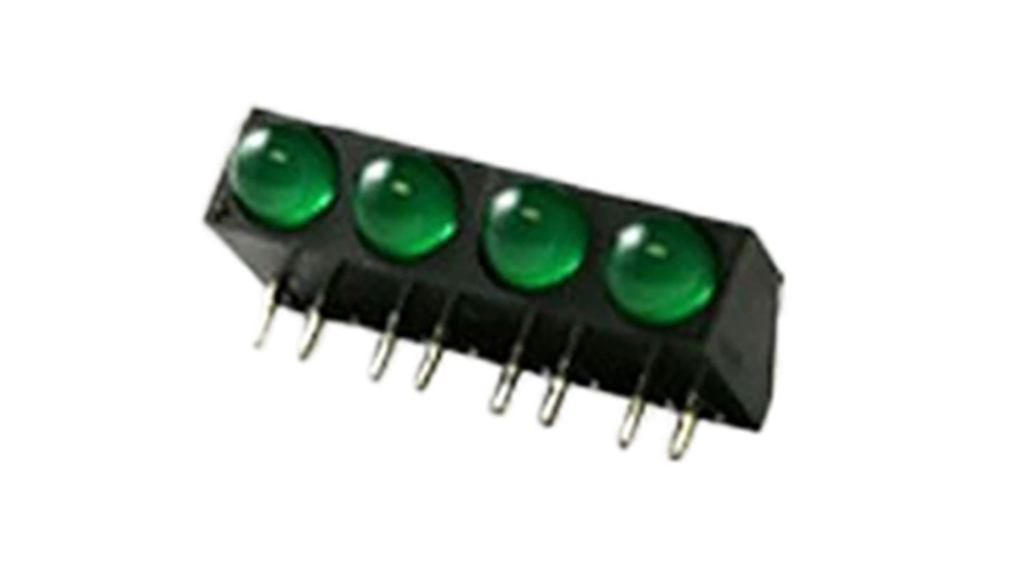 Lumex SSF-LXH340YYYD, Yellow PCB LED Indicator, 3 LEDs, Through Hole