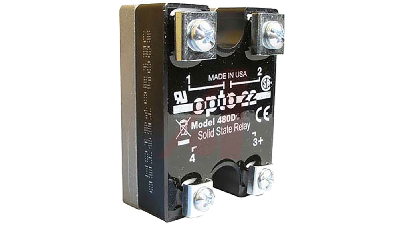 Opto 22 Solid State Relay, 25 A Load, Panel Mount, 480 V ac Load, 32 V dc Control