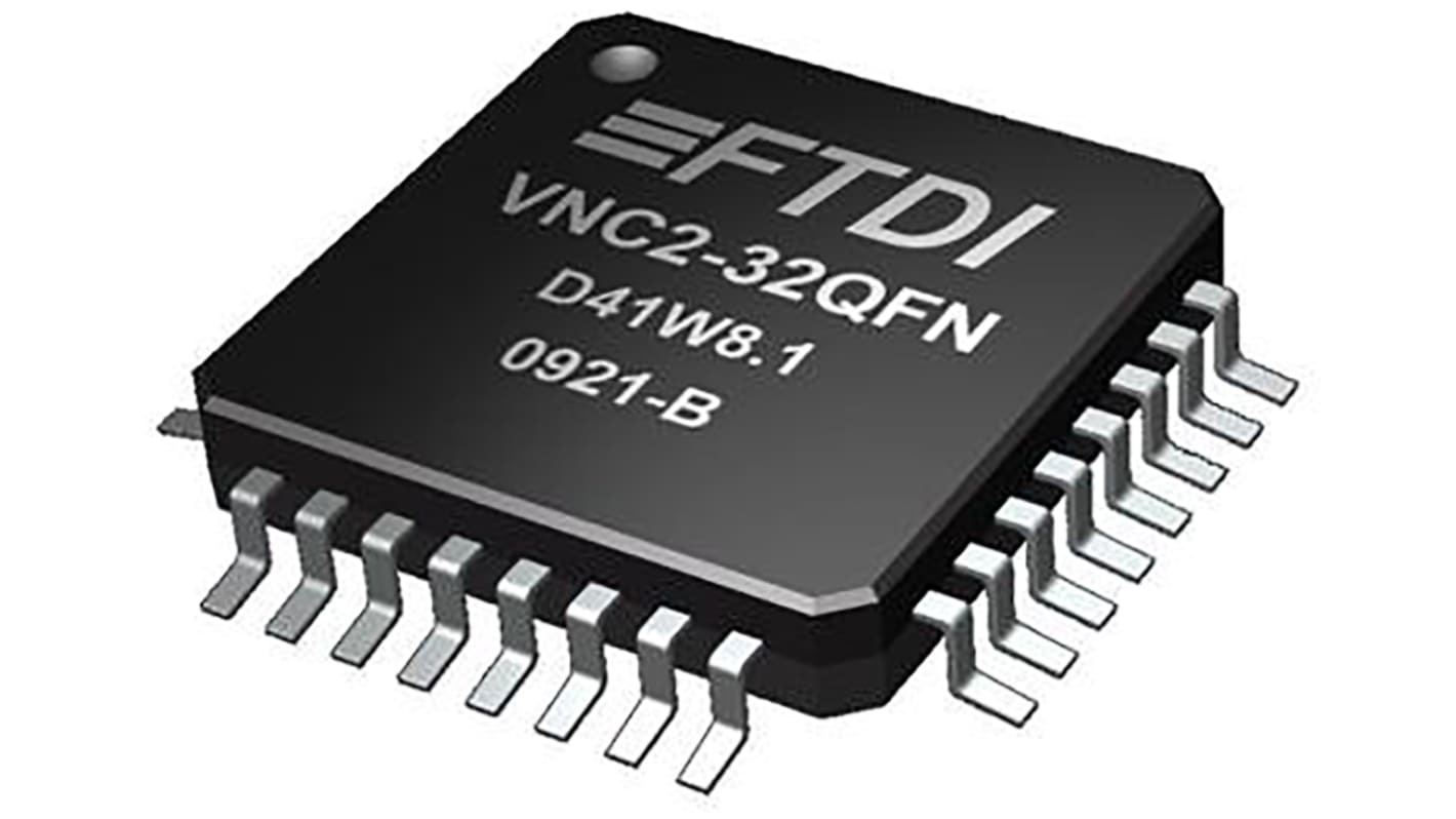 FTDI Chip VNC2-32L1B-REEL, USB Controller, 183 Bd to 6MBd, 32-Pin LQFP