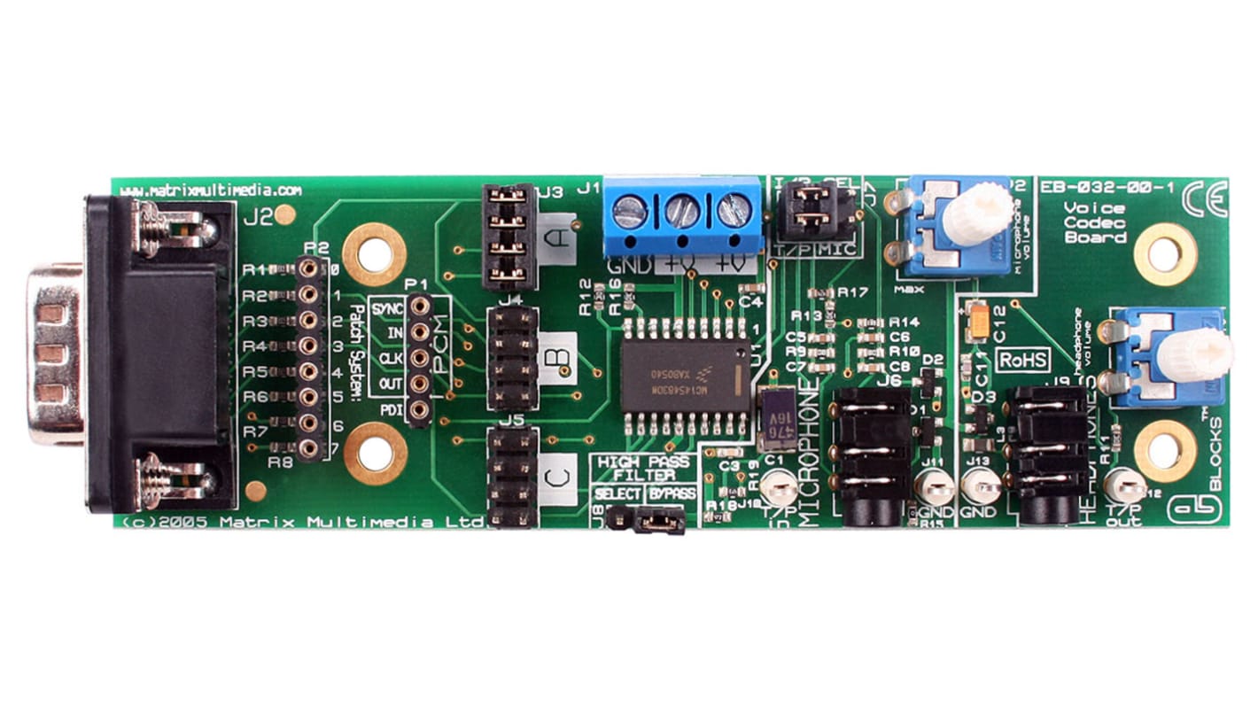 Matrix Technology Solutions EB032, E-block Voice CODEC Evaluation Board Audio Codec for MC145483