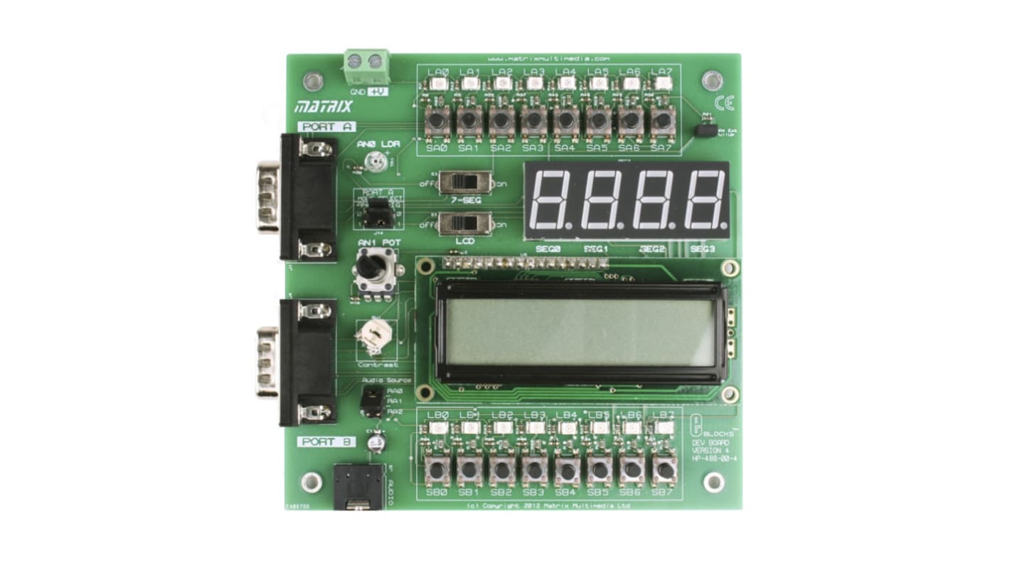 Matrix EB083, E-block Combo Board LCD Development Board for upstream E-blocks system