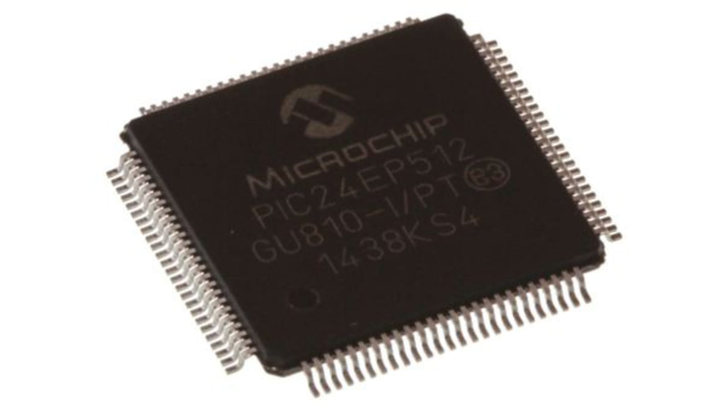 Microchip マイコン, PIC, 70MHz, 536 kB, フラッシュ, 100-Pin TQFP