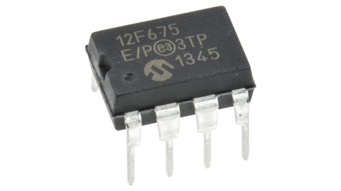Microchipマイコン, PIC, 20MHz, 1024, フラッシュ, 8-Pin PDIP