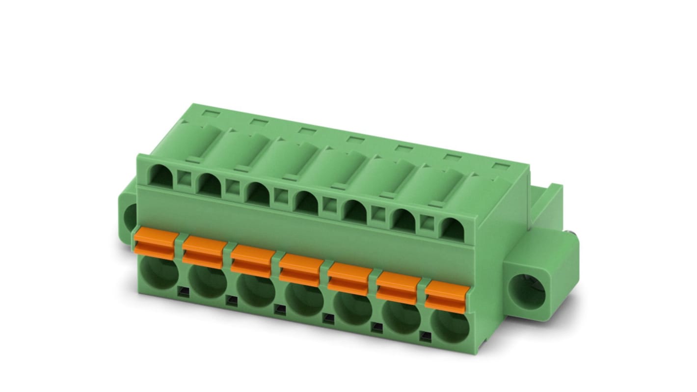 Phoenix Contact, 5mm Pitch, FKC 2.5/ 7-STF, 7 Way, Pluggable Terminal Block, Plug, Spring Cage Termination, 1910571