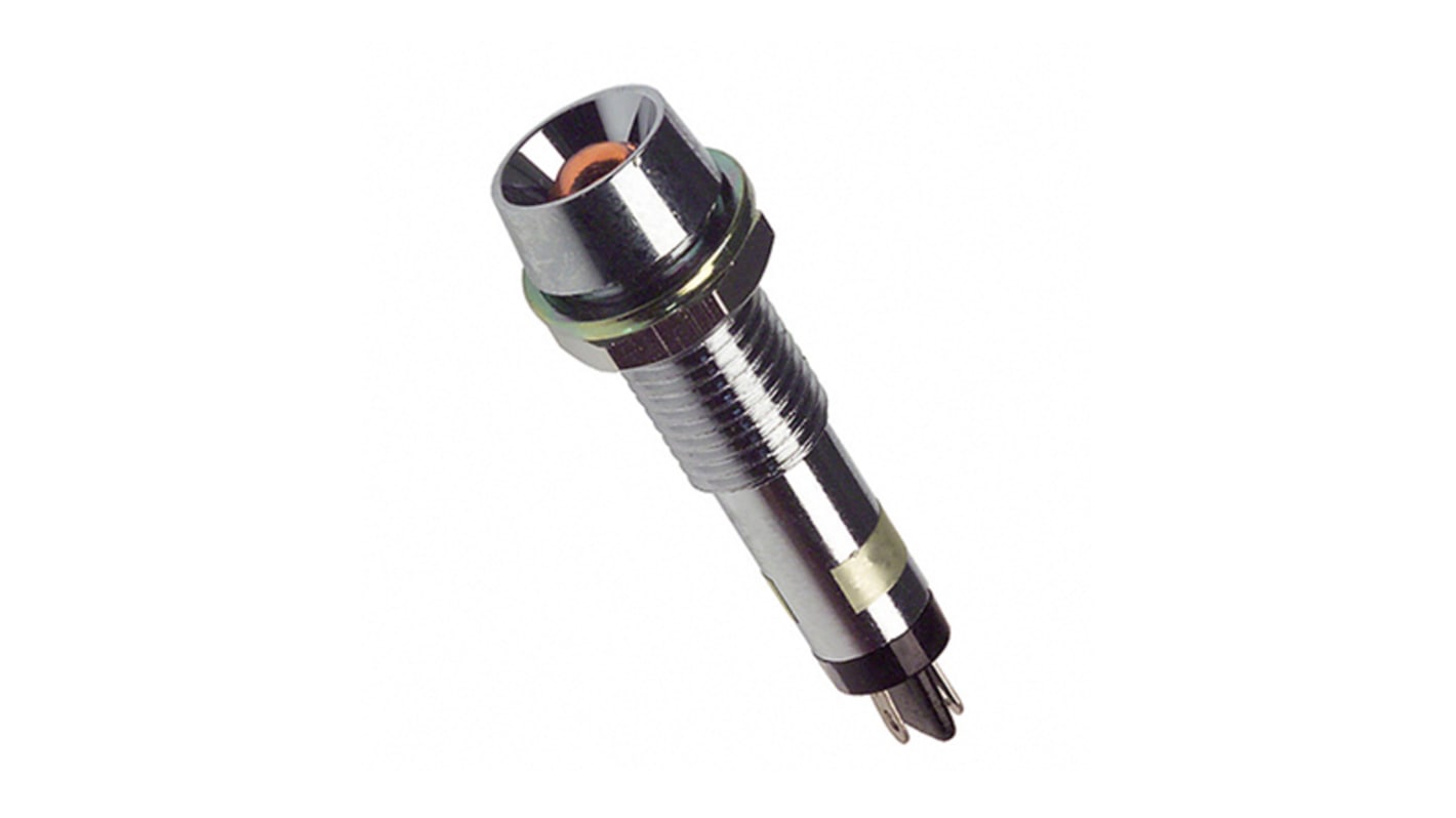 Dialight Yellow Panel LED, 12V dc, 7.2mm Mounting Hole Size, IP66