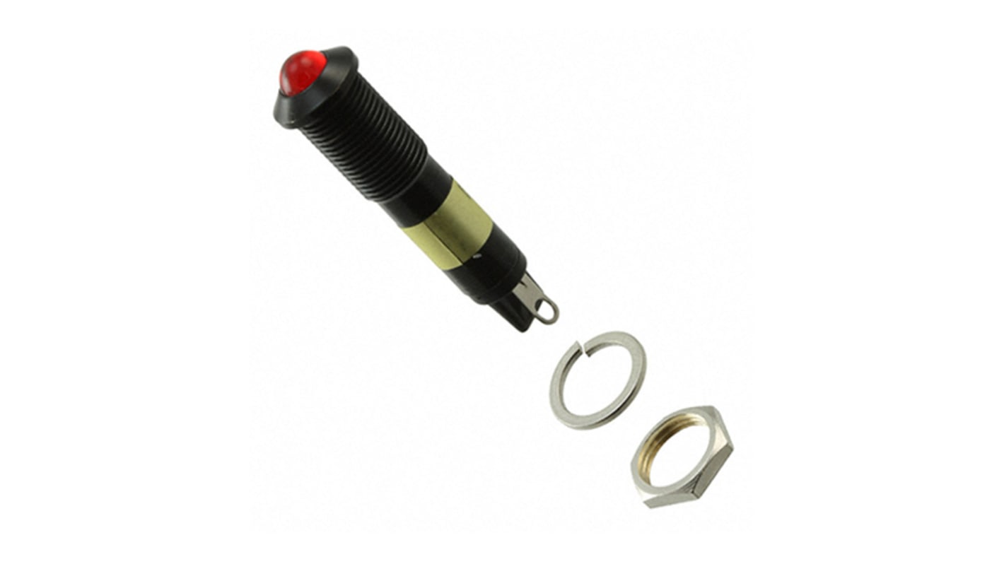 Dialight Red Panel LED, 12V dc, 9.35mm Mounting Hole Size, IP66