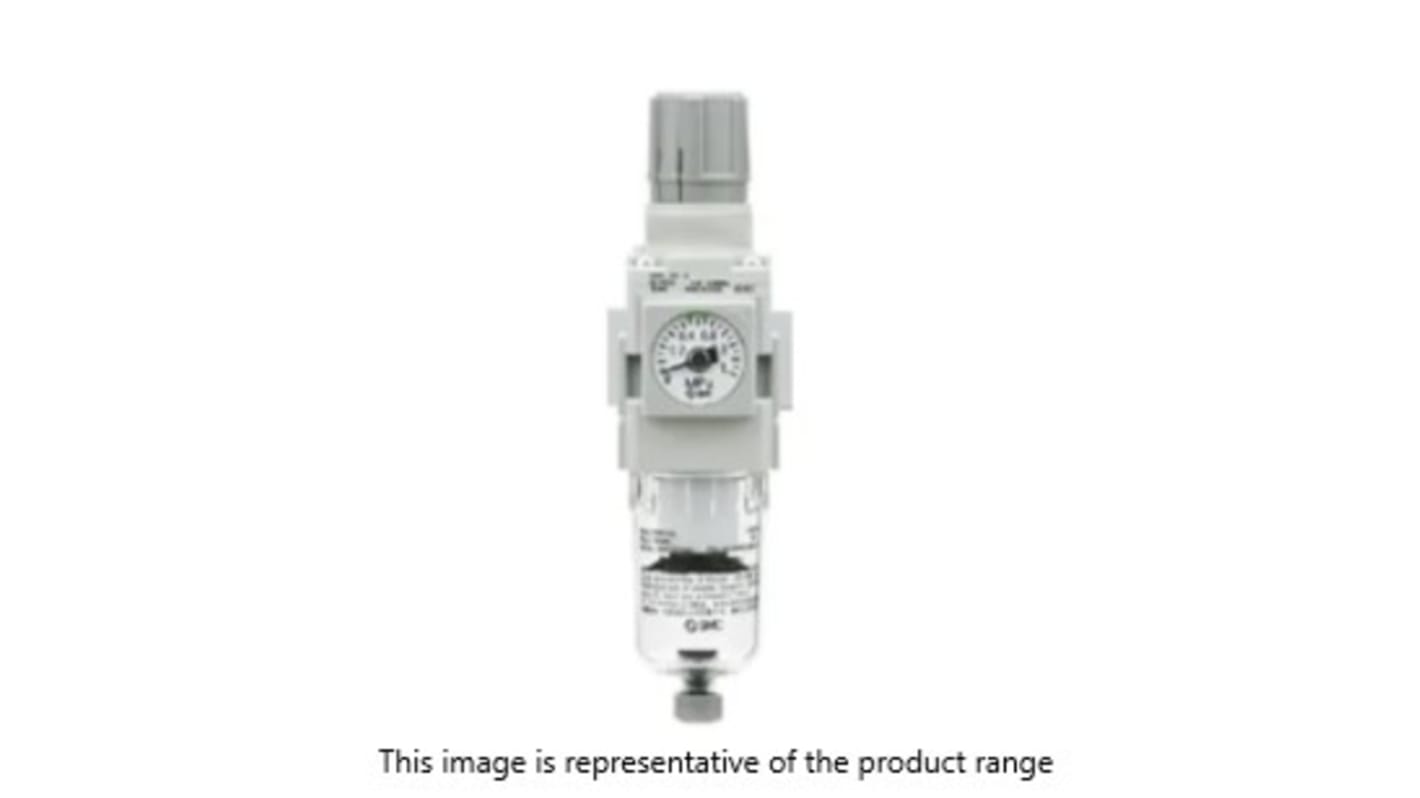 SMC AW Filter Regulator, 5μm, G 1/4, 10 bar
