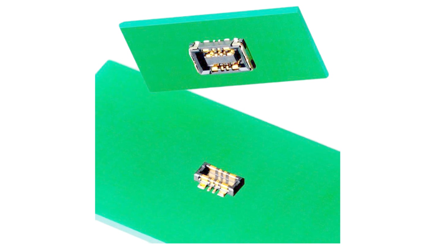 Molex SlimStack Series Straight Surface Mount PCB Socket, 8-Contact, 2-Row, 0.4mm Pitch, Solder Termination