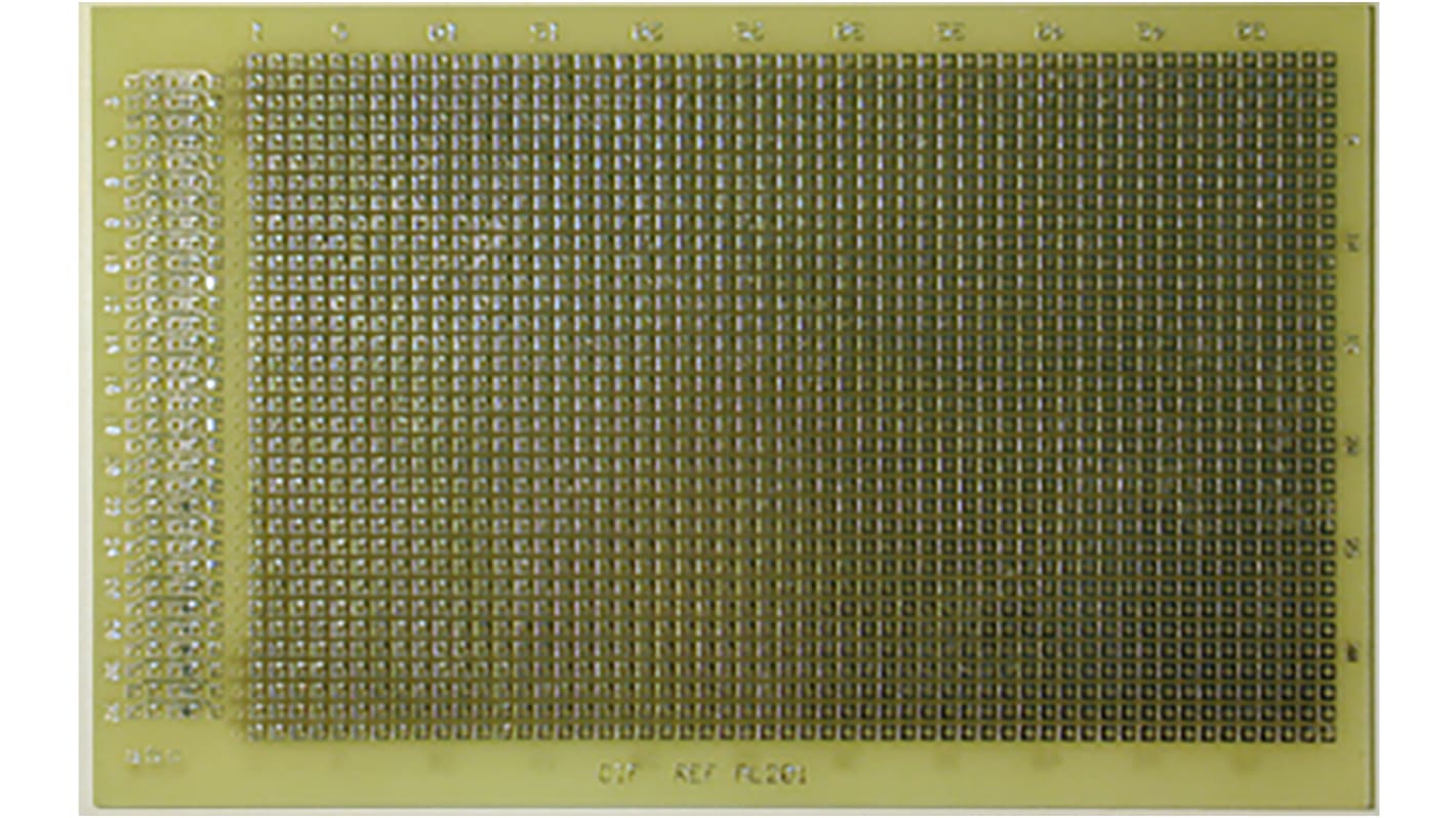 CIF Lochrasterplatine 2, PCB-Bohrung 1mm, 160 x 100 x 1.5mm 1.5mm Epoxid Glasfaser-Laminat FR4
