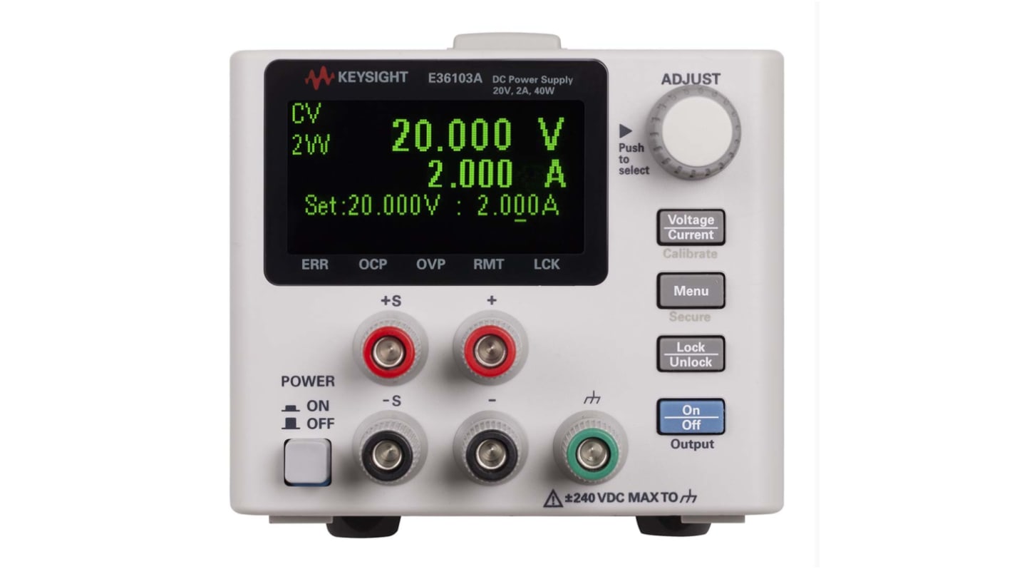 Keysight Technologies Bench Power Supply, 6V, 5A, 1-Output, 30W