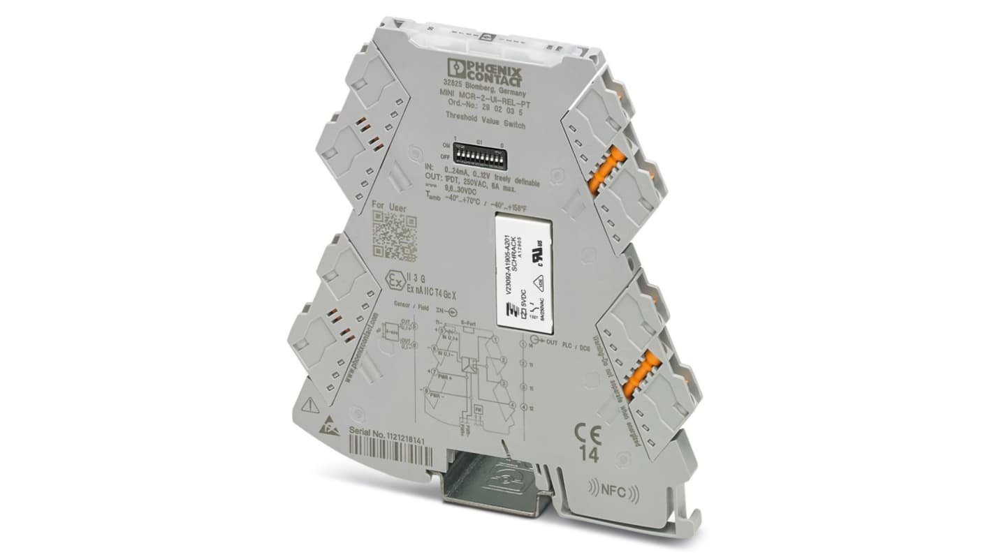 Condizionatore di segnale Phoenix Contact serie MINI MCR-2-UI-REL-PT, ATEX