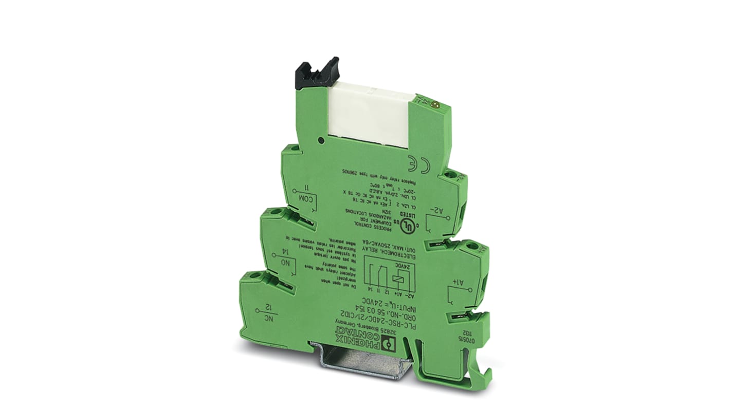 Phoenix Contact PLC-RSC- 24DC/21/C1D2 Series Interface Relay Module, DIN Rail Mount, SPDT, 1-Pole
