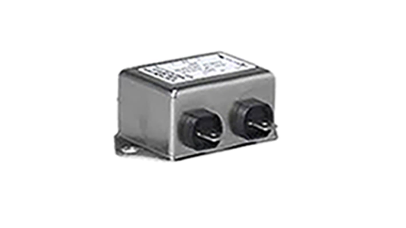 Filtro RFI Schurter, 12A, 250 V ac, 50Hz, Montaje Roscado, con terminales Conexión rápida 1 mA, Serie FMBB NEO, 1 fase