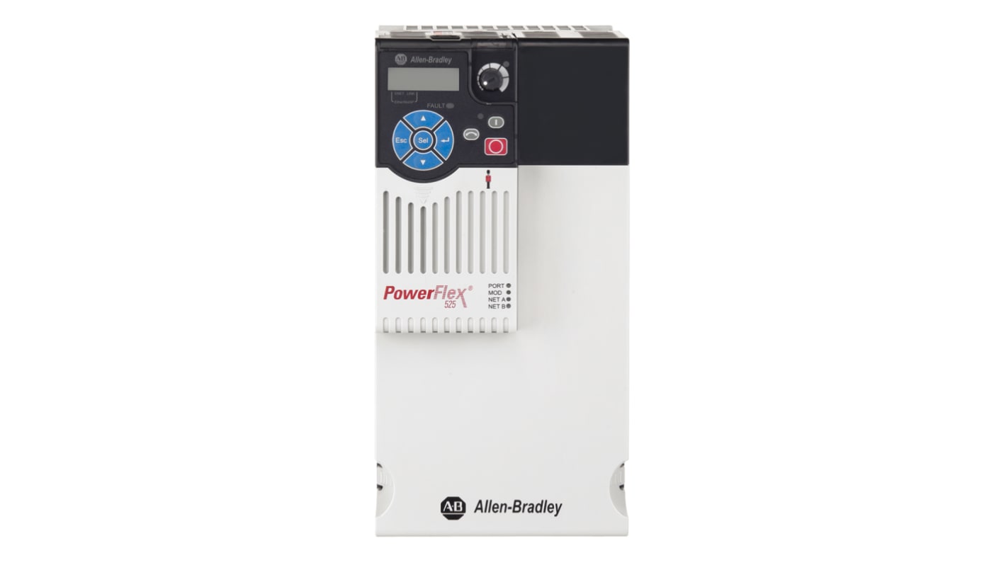 Variador de frecuencia Allen Bradley serie PowerFlex 525, 11 kW, 400 V ac, 3 fases, 30 A, 500Hz, IP20, IP30, Profibus
