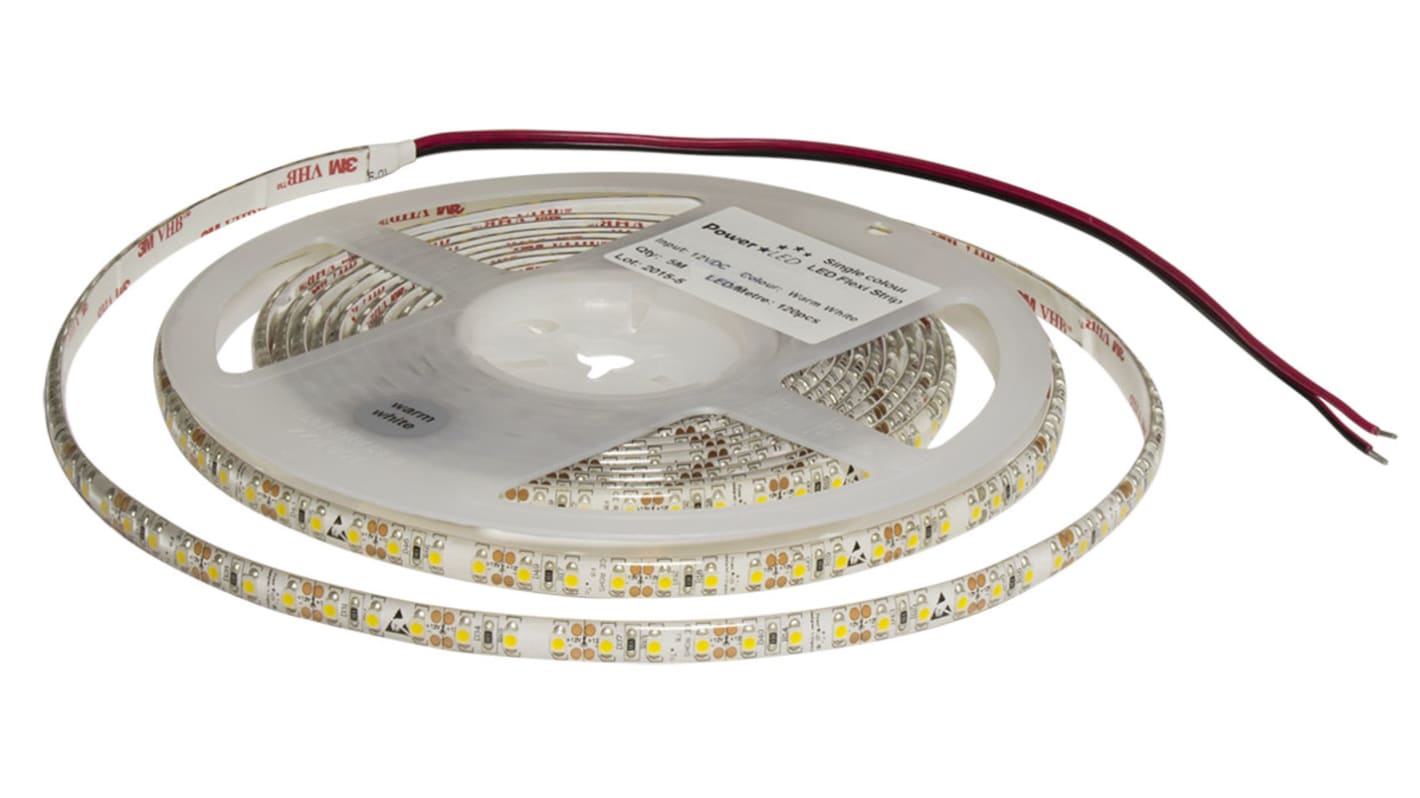 PowerLED 白光软灯条灯带, 12V 直流, IP20, 2400 → 2600K, 120个LED/米, Chromatic系列