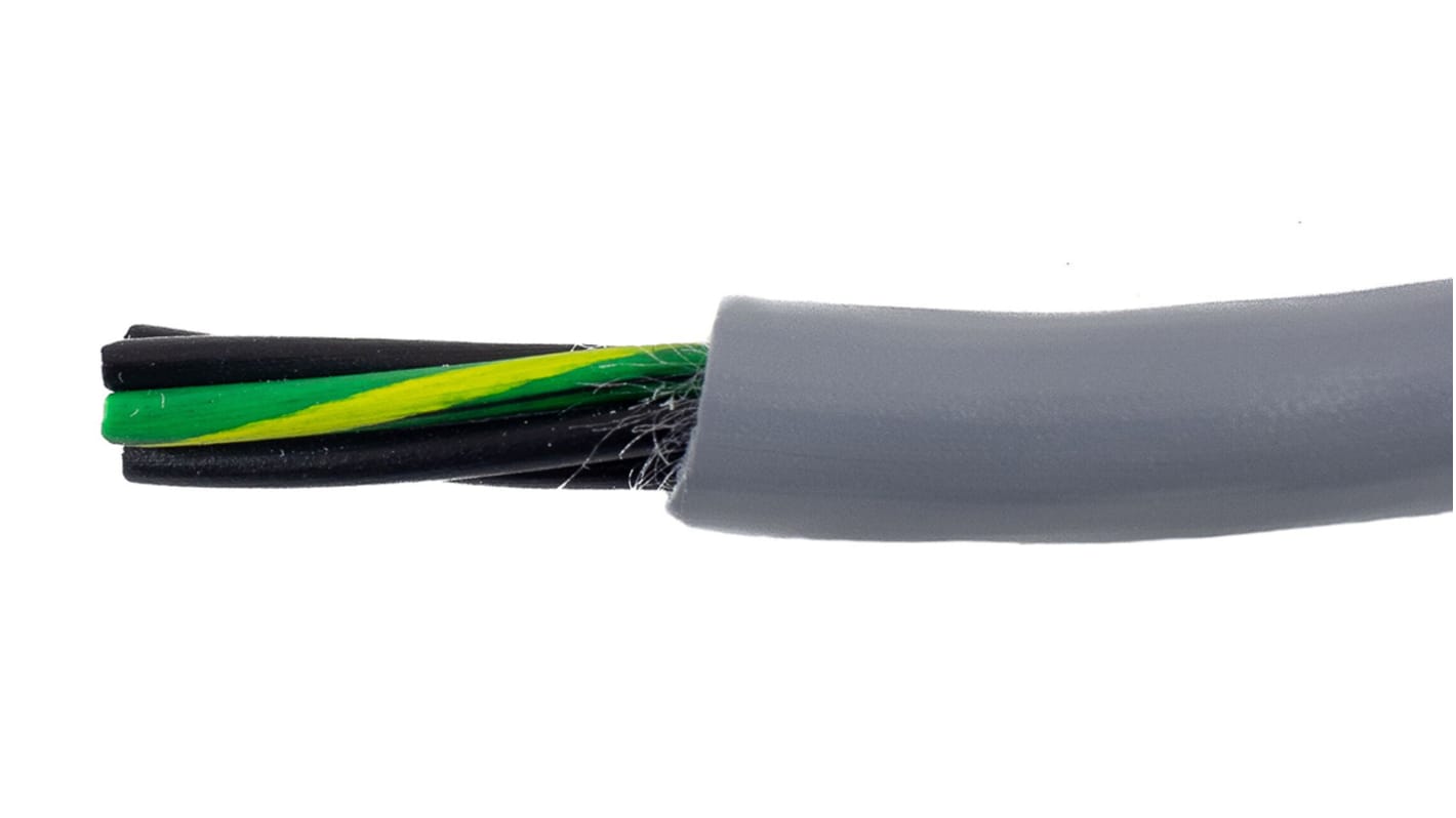 Alpha Wire Ecogen Ecoflex PUR Control Cable, 5 Cores, 0.5 mm², ECO, Unscreened, 30m, Grey PUR Sheath, 20 AWG