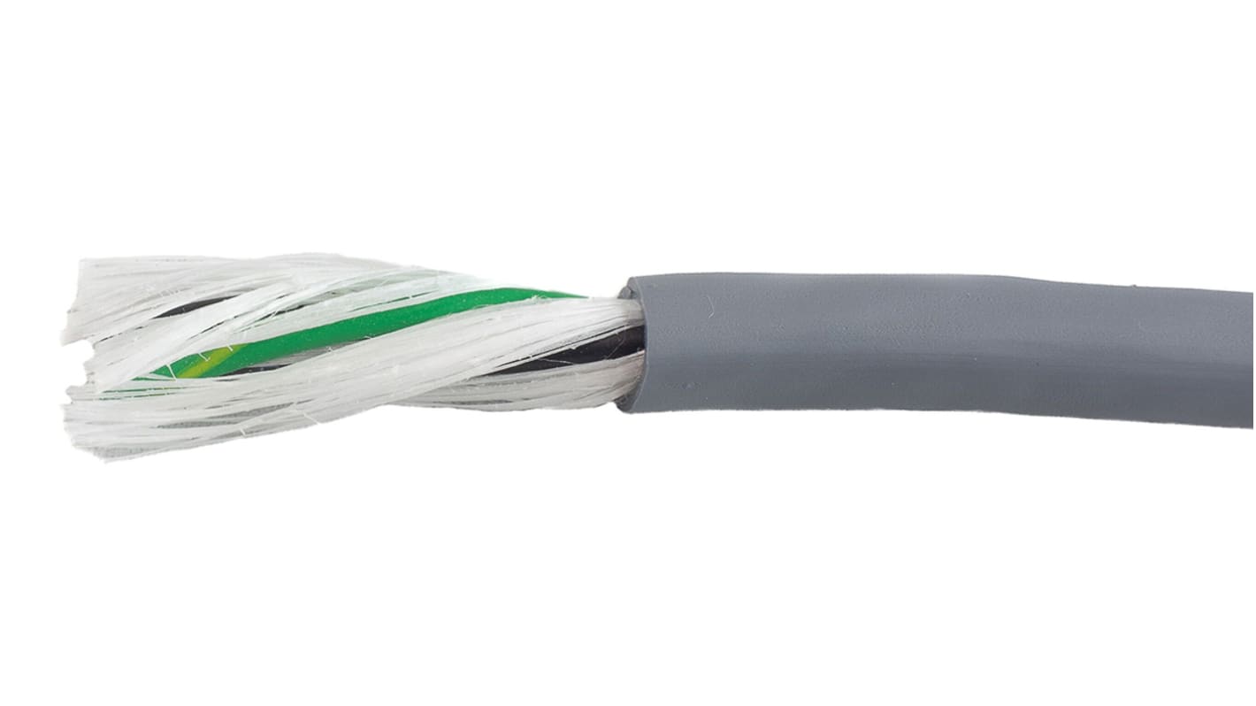 Alpha Wire EcoFlex PUR ECO Steuerkabel, 3-adrig x 0,78 mm² Grau, 30m, 18 AWG ungeschirmt