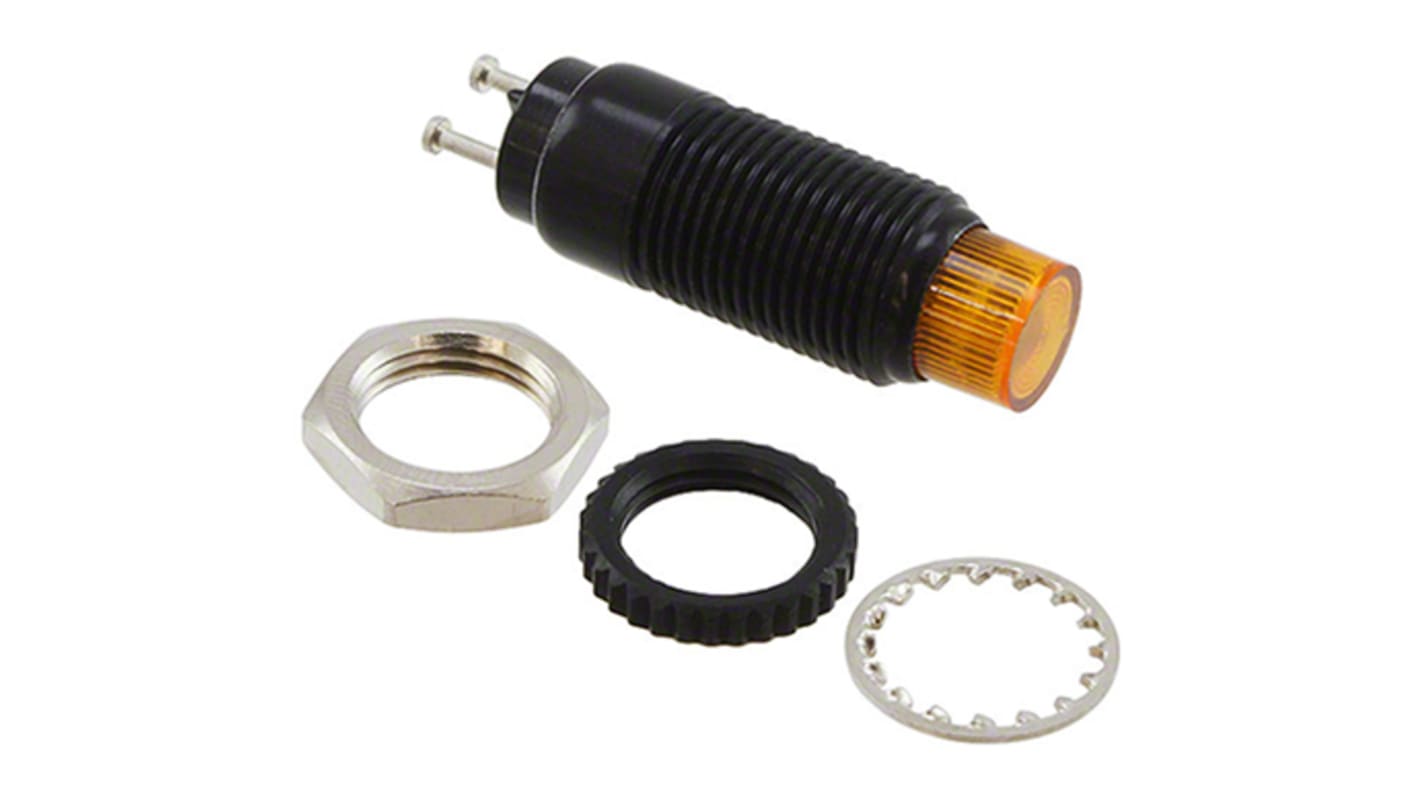 Dialight Yellow Indicator, 28V dc, 9.53mm Mounting Hole Size