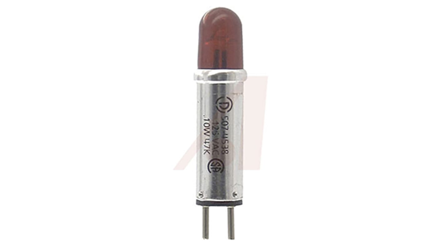 Dialight Red Indicator, 110 → 125V, 9.53mm Mounting Hole Size