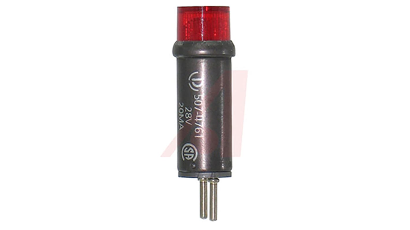Dialight Red Indicator, 14V, 9.53mm Mounting Hole Size