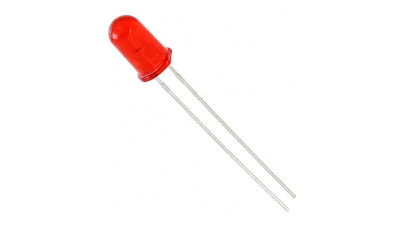 LED, 5mm, NON-DIFFUSED,RED