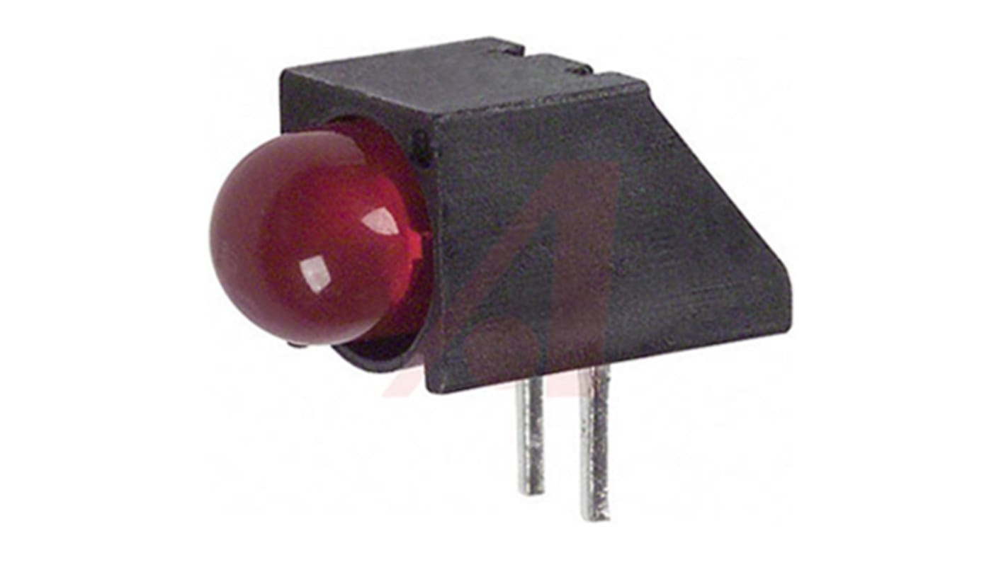 Dialight 550-0407F, Red Right Angle PCB LED Indicator 5mm (T-1 3/4), Through Hole