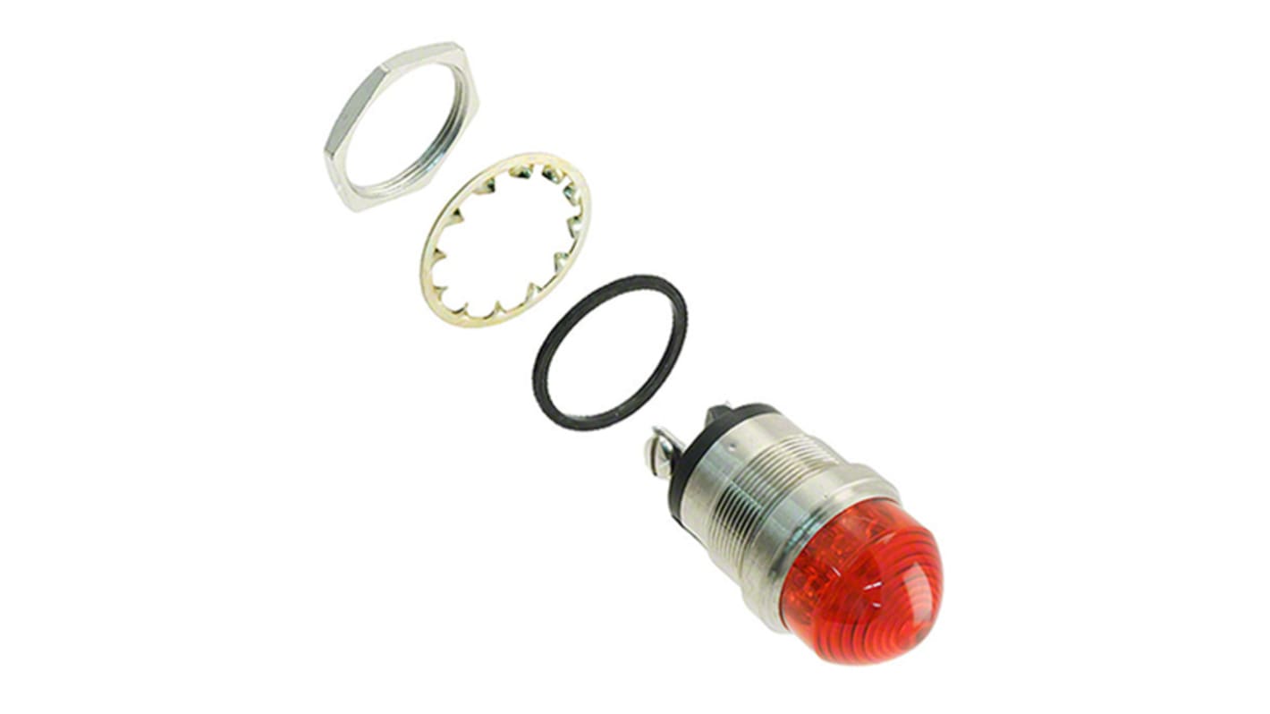 Dialight Red Indicator, 12V dc, 25.4mm Mounting Hole Size, IP66
