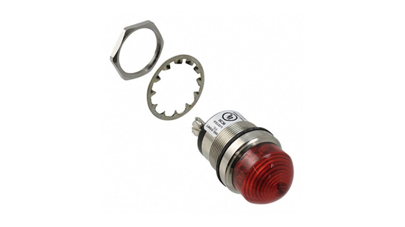 Dialight Red Indicator, 125V ac, 25.4mm Mounting Hole Size, IP66
