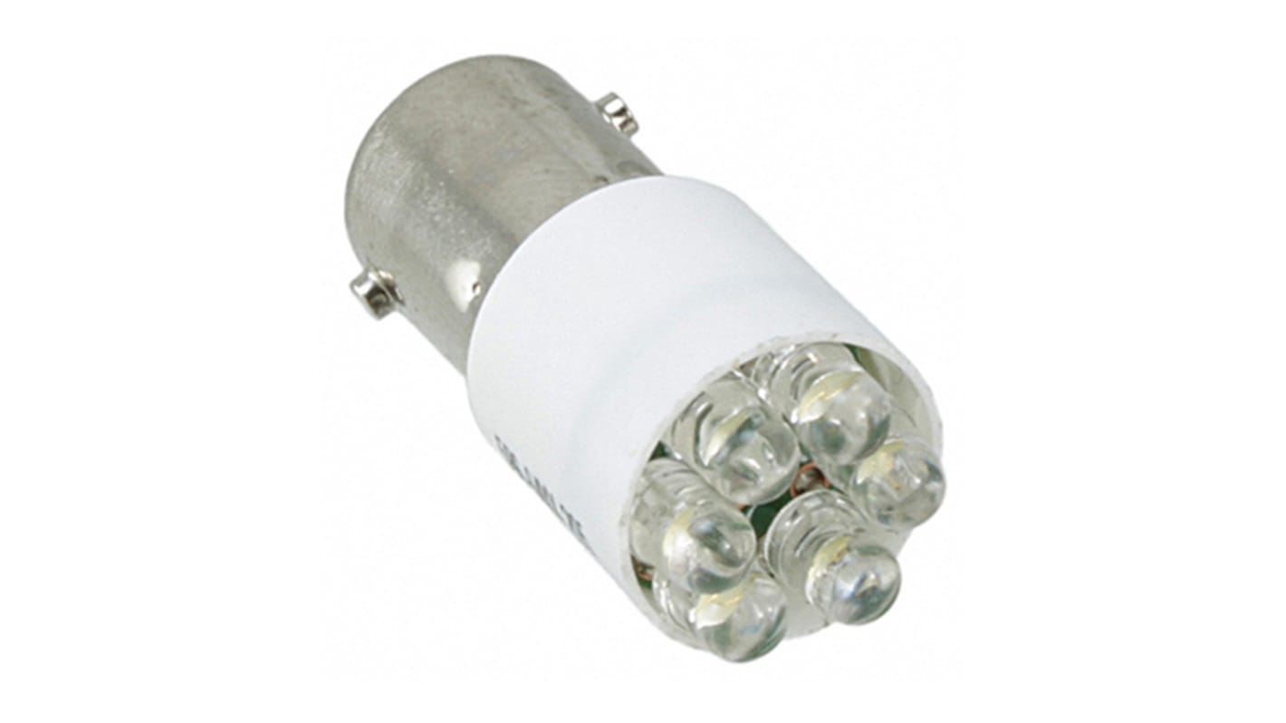 Dialight White LED Visible LED, 28V dc, BA9s Base, 10.92mm Diameter, 4000mcd