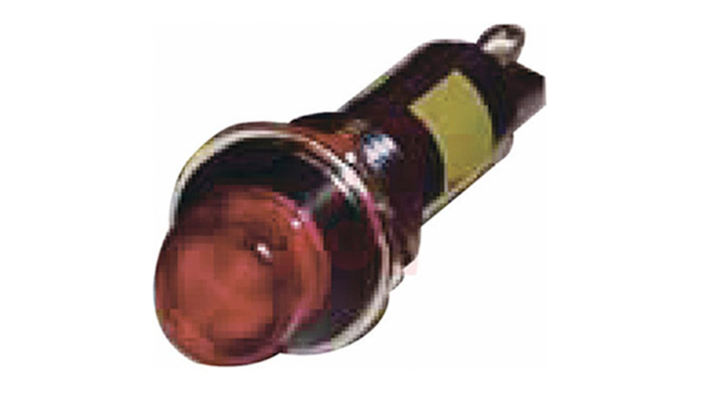 Dialight Red Panel LED, 6V dc, 12.5mm Mounting Hole Size