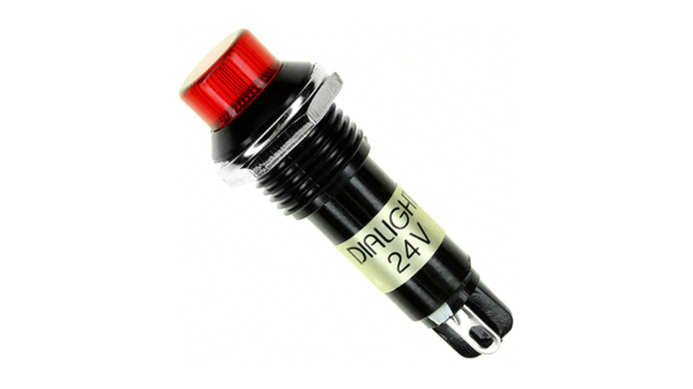 Dialight Red Panel LED, 24V dc, 12.5mm Mounting Hole Size