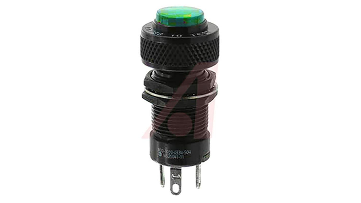 Dialight Green Indicator, 11.9mm Mounting Hole Size