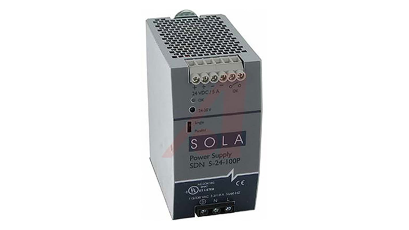 SolaHD SDN-P Switched Mode DIN Rail Power Supply, 85 → 132 V ac,176 → 264 V ac / 210 → 375V dc ac,