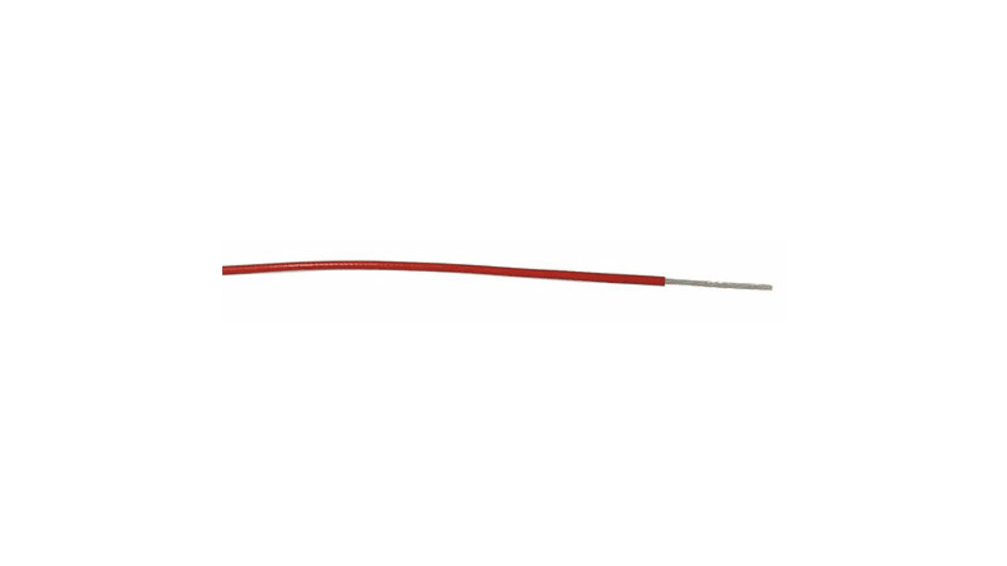 RS PRO Red 0.13 mm² Hook Up Wire, 26 AWG, 7/0.16 mm, 100m, XLPE Insulation