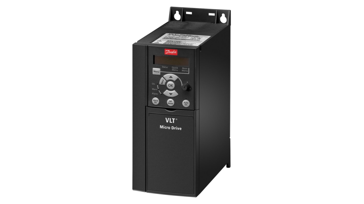Rs-Online Inverter Danfoss 3 kW 400 V c.a. 3 fasi 0 → 200 (VVC+ Mode) Hz 0 → 400 (U/f Mode) Hz