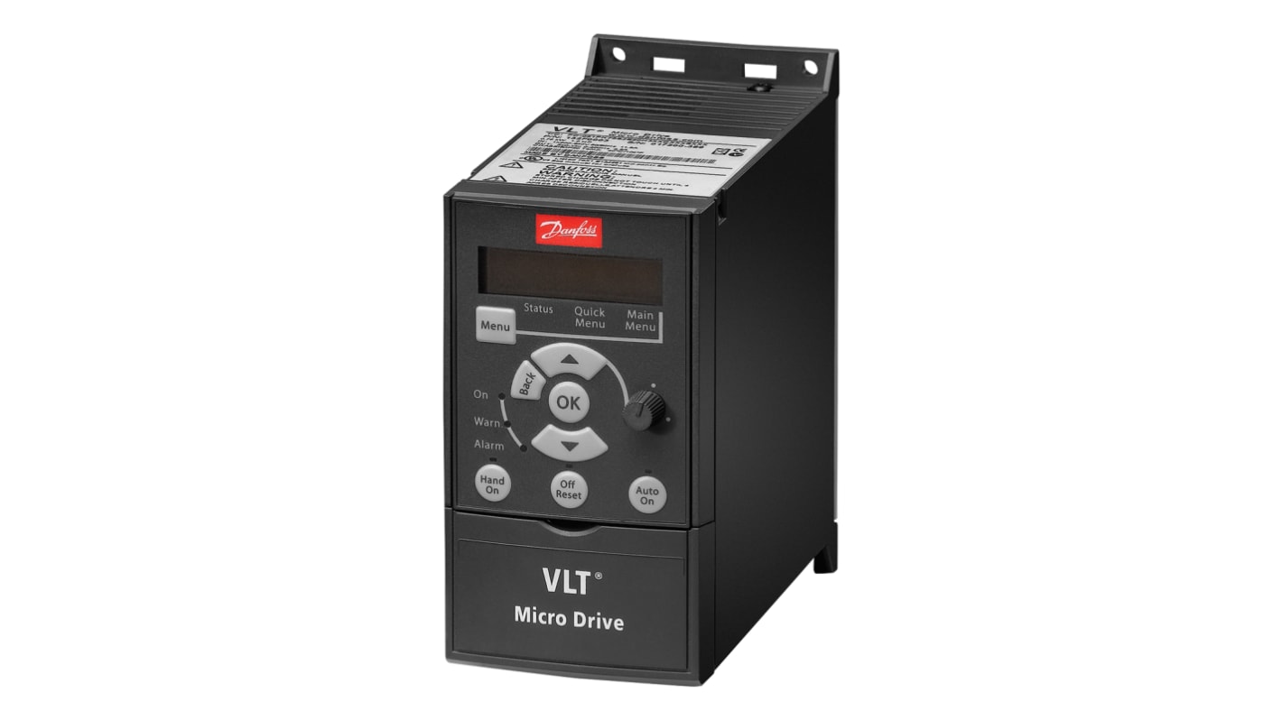 Variador de frecuencia Danfoss serie VLT FC51, 0,37 kW, 230 V ac, 3 fases, 2,2 A, 0 → 200 (VVC+ Mode) Hz, 0